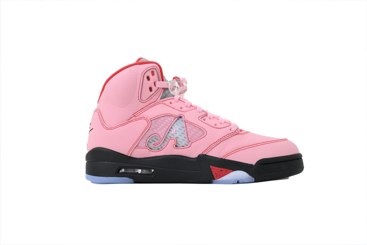 Awake NY x Air Jordan 5 Arctic Pink + black/red shark teeth + “23” heel