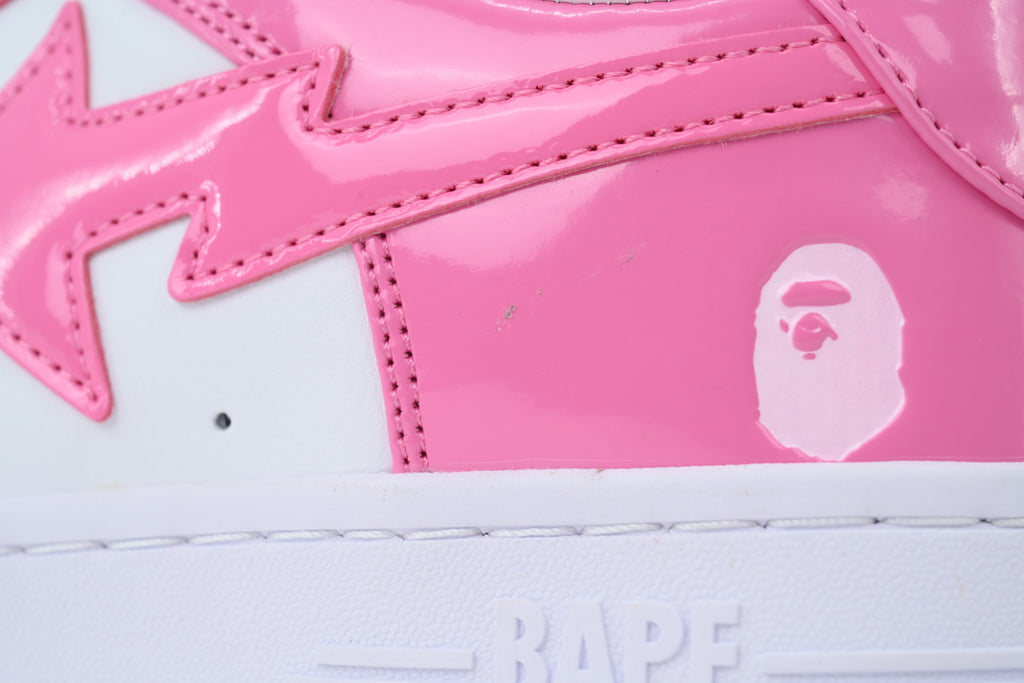 BAPE STA Low "Pink/White" Patent Leather