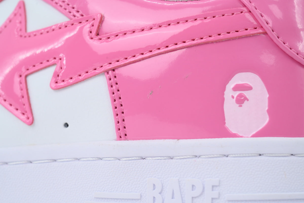 BAPE STA Low "Pink/White" Patent Leather