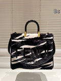 Fendi Sunshine Medium Zebra Fur Tote Bag