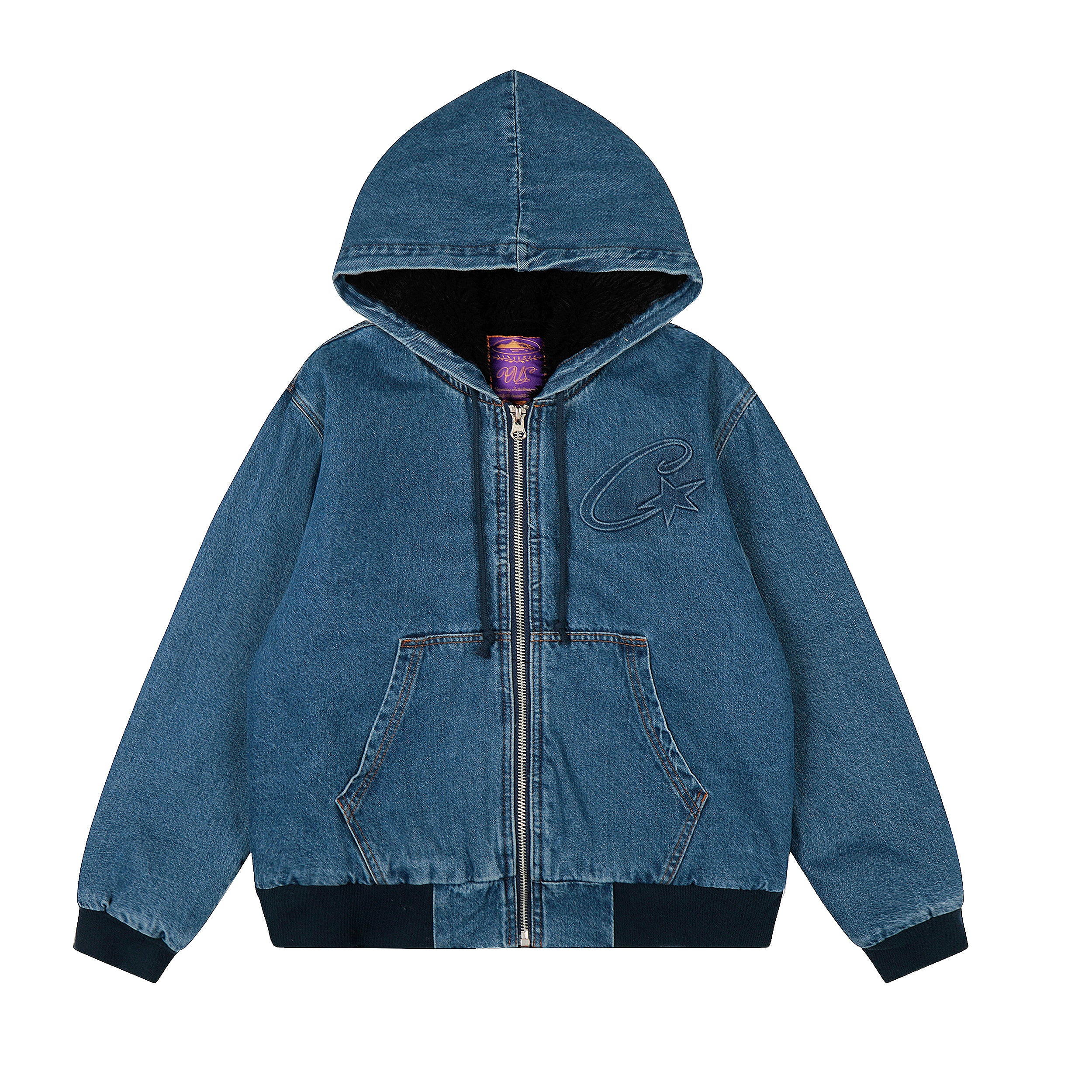 Corteiz Denim Hoodie Jacket