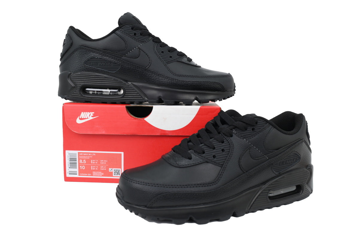 Nike Air Max 90 Leather Triple Black"