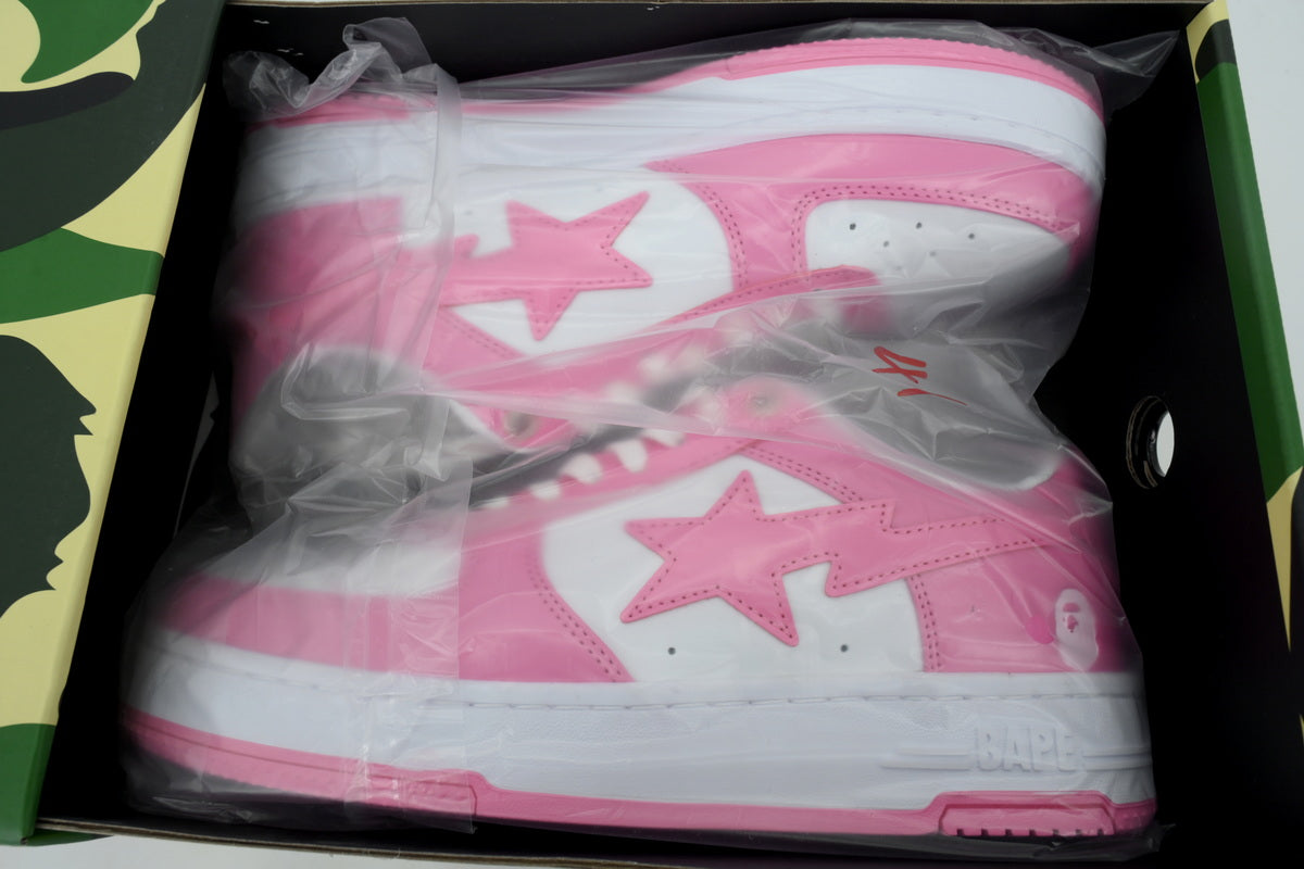 BAPE STA Low "Pink/White" Patent Leather