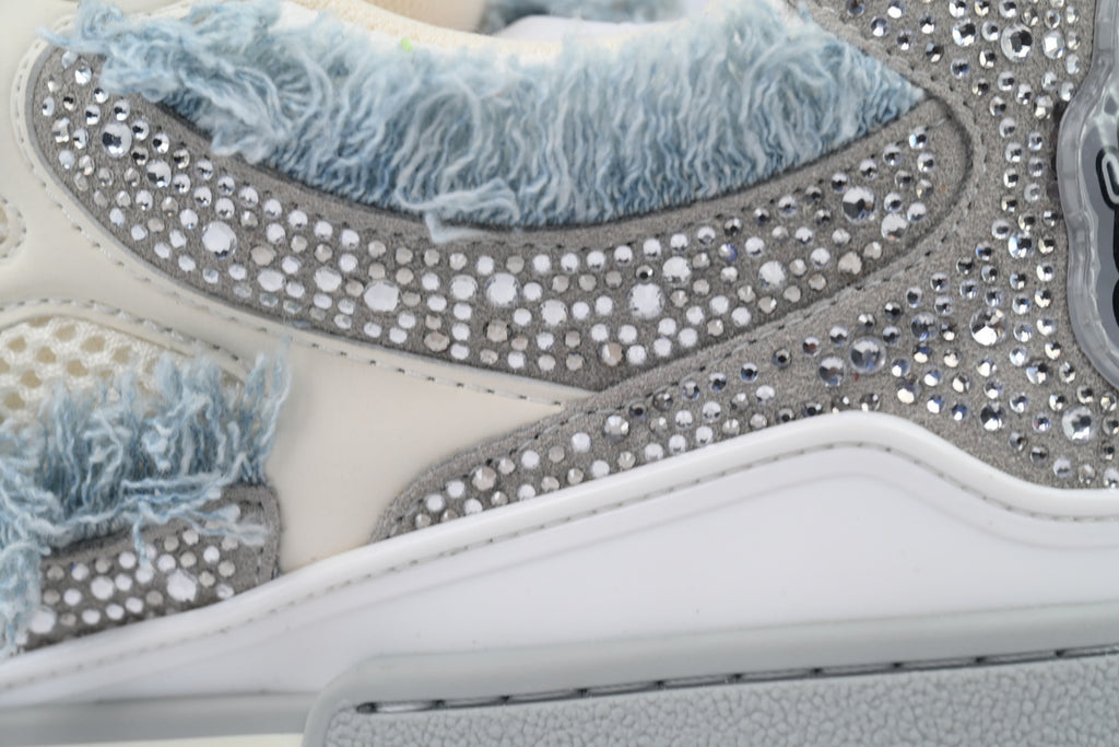 Louis Vuitton LV Trainer Maxi "Grey Denim Crystal