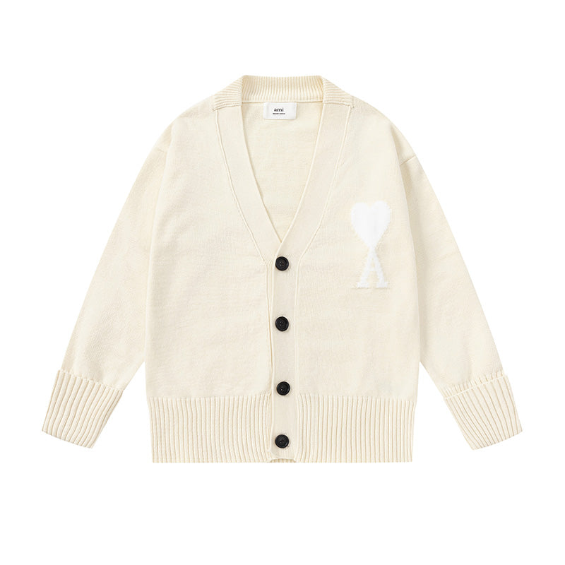 AMI Paris Ami de Coeur V-Neck Cardigan Unisex