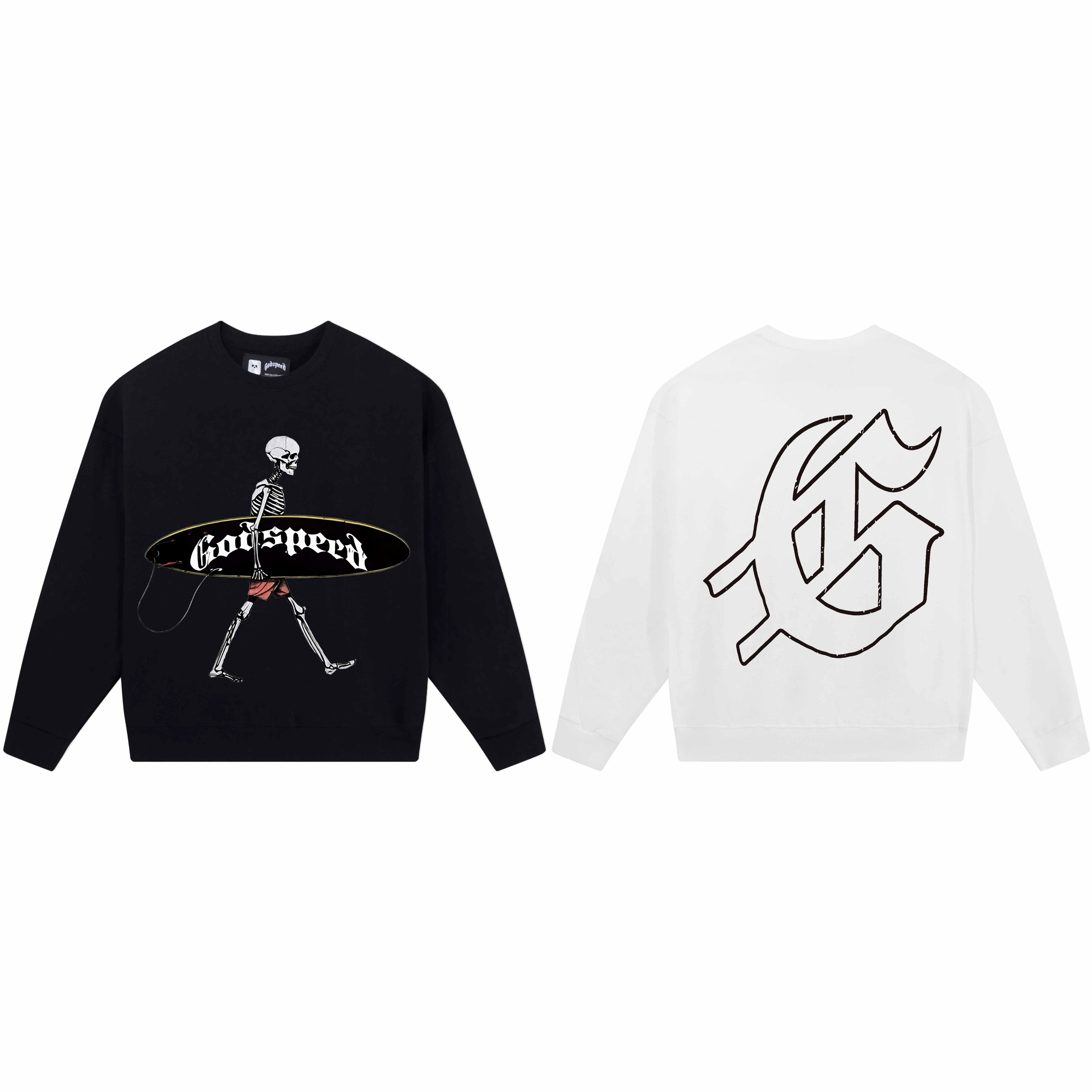 Godspeed "Surfing Skeleton" Crewneck””