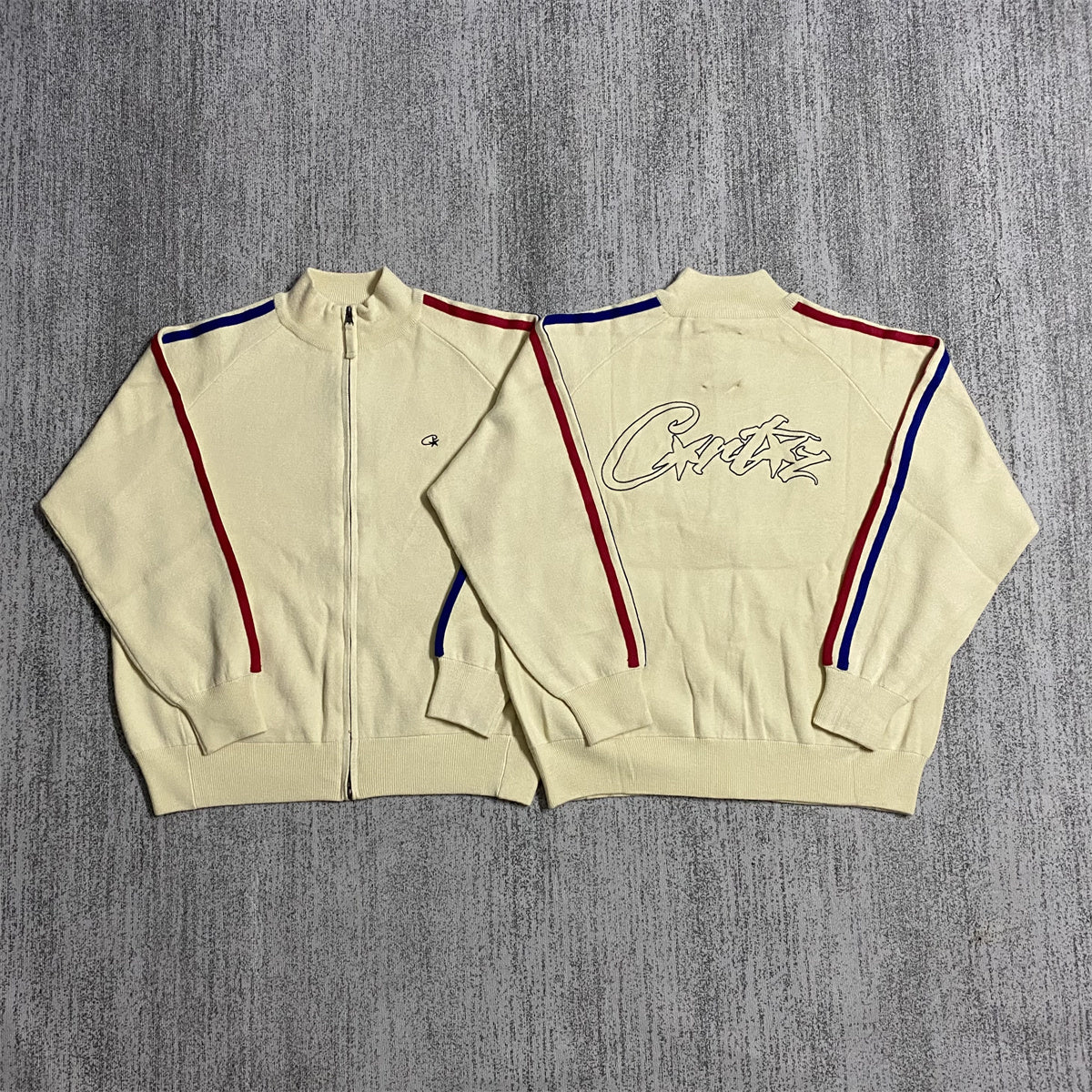 Corteiz "US / Rules The World" Knit Zip Jackets