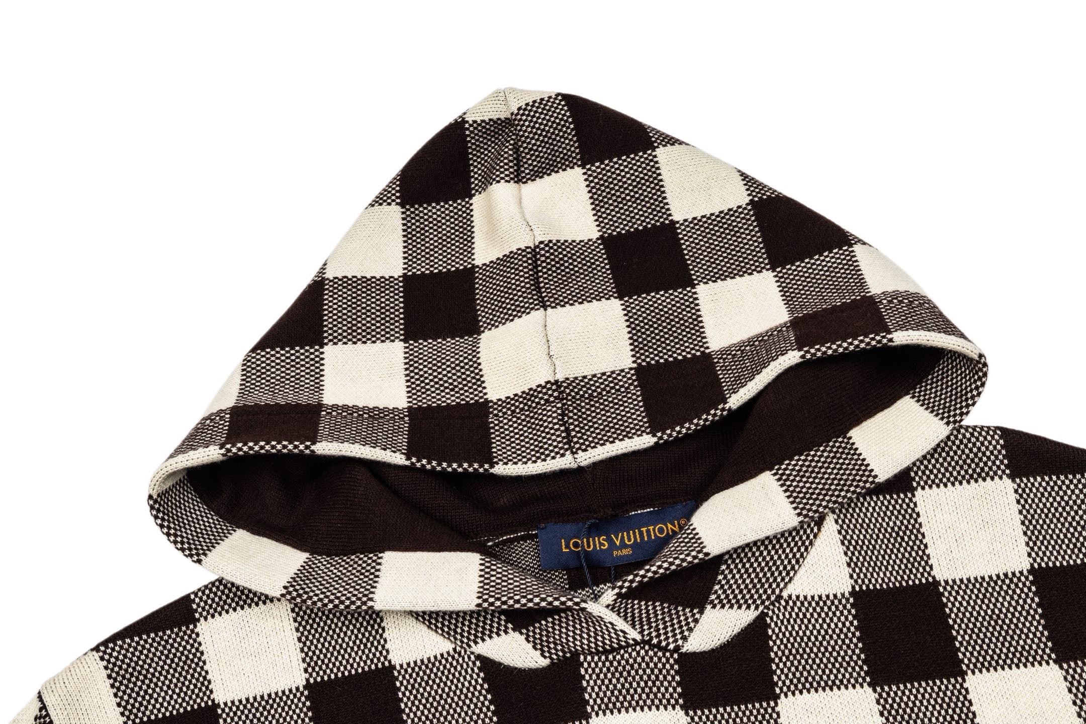 Louis Vuitton Damier Gingham Check Knit Hoodie