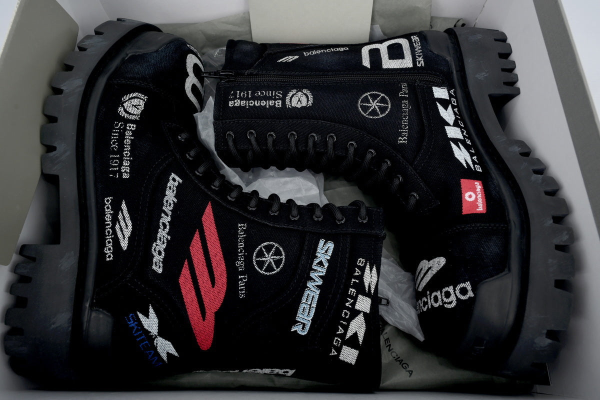 Balenciaga "Skiwear Logo" Combat Boots