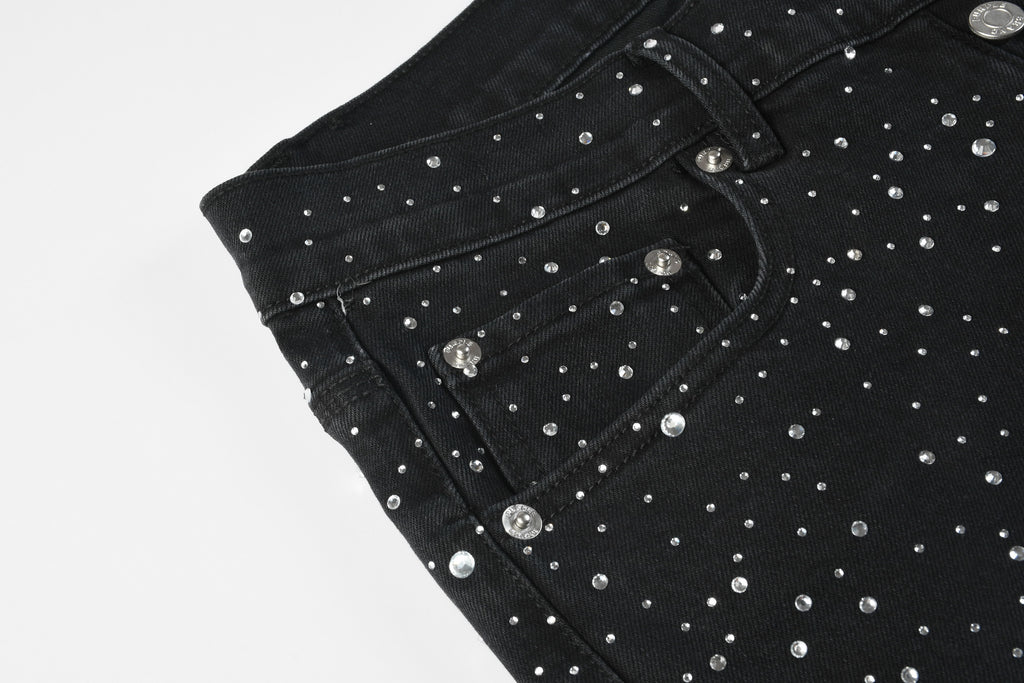 Purple Brand "Crystal" / "Embellished" Skinny Jeans - Black*