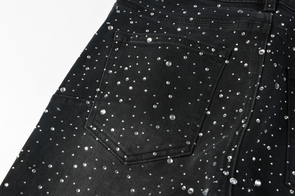 Purple Brand "Crystal" / "Embellished" Skinny Jeans - Black*