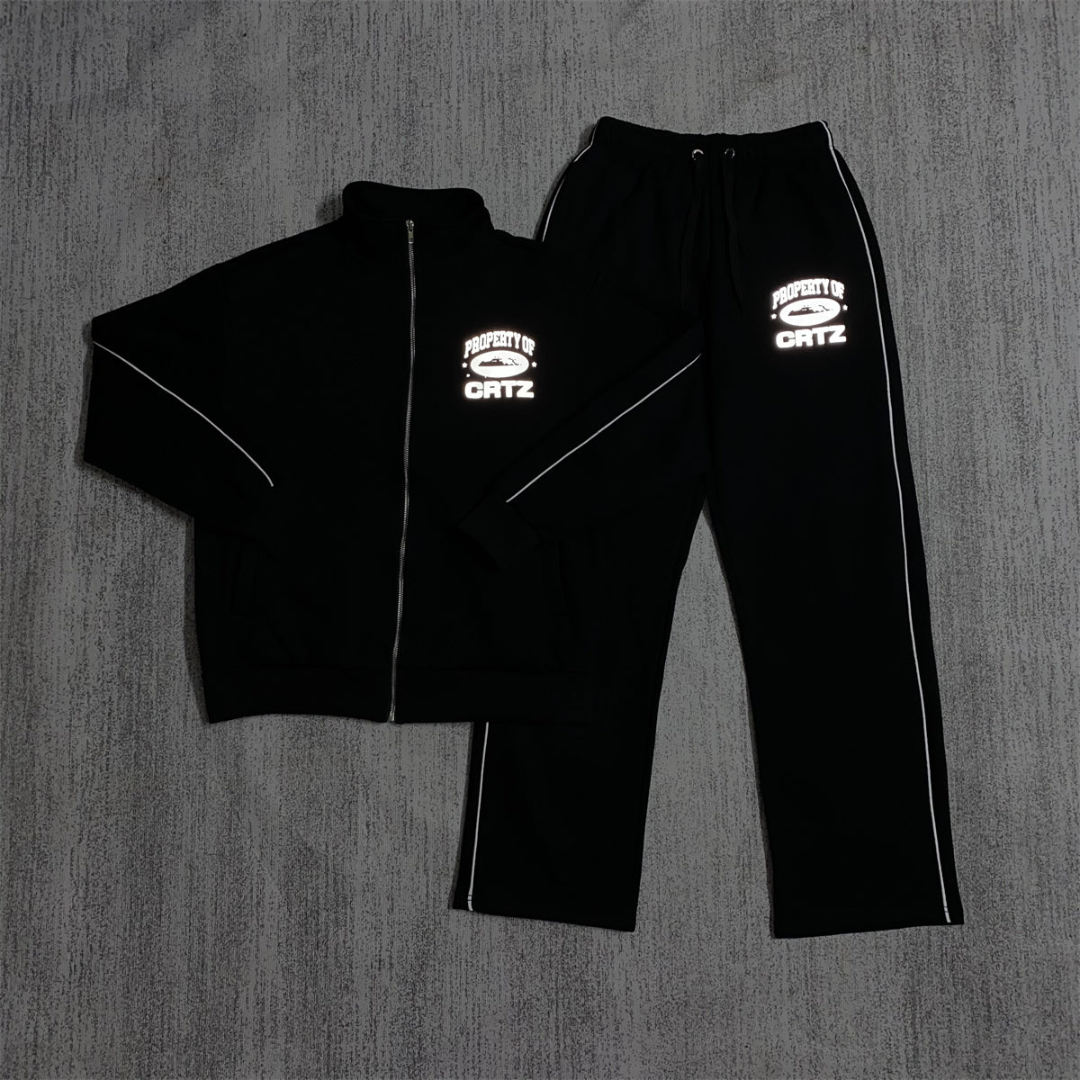Corteiz "Property of CRTZ" Reflective Tracksuit full set ‘n