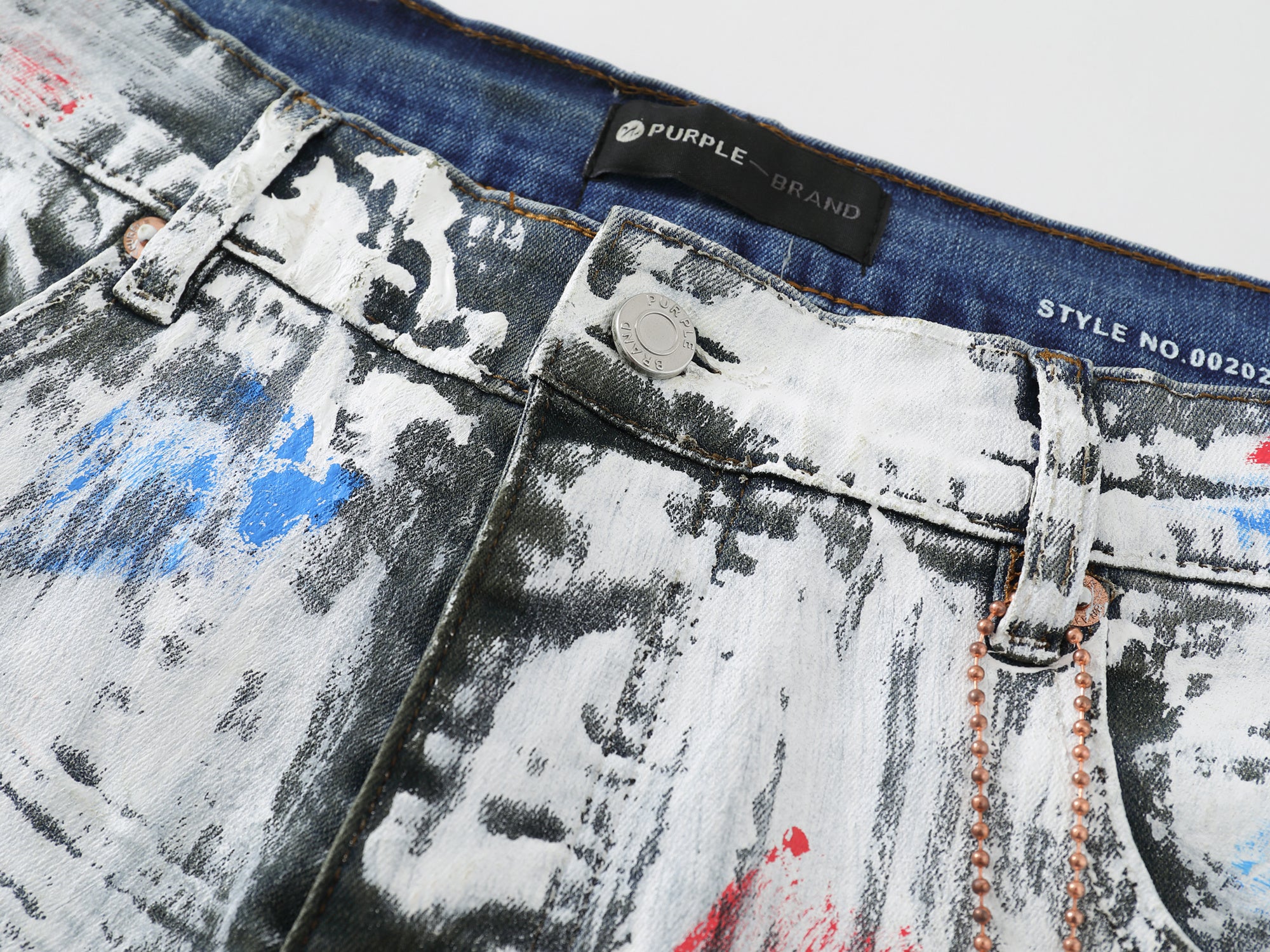 Purple Brand "Paint Splatter" Skinny Jeans”