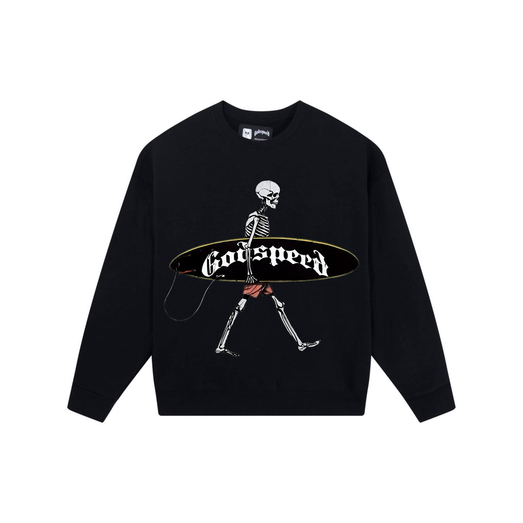 Godspeed "Surfing Skeleton" Rundhalspullover