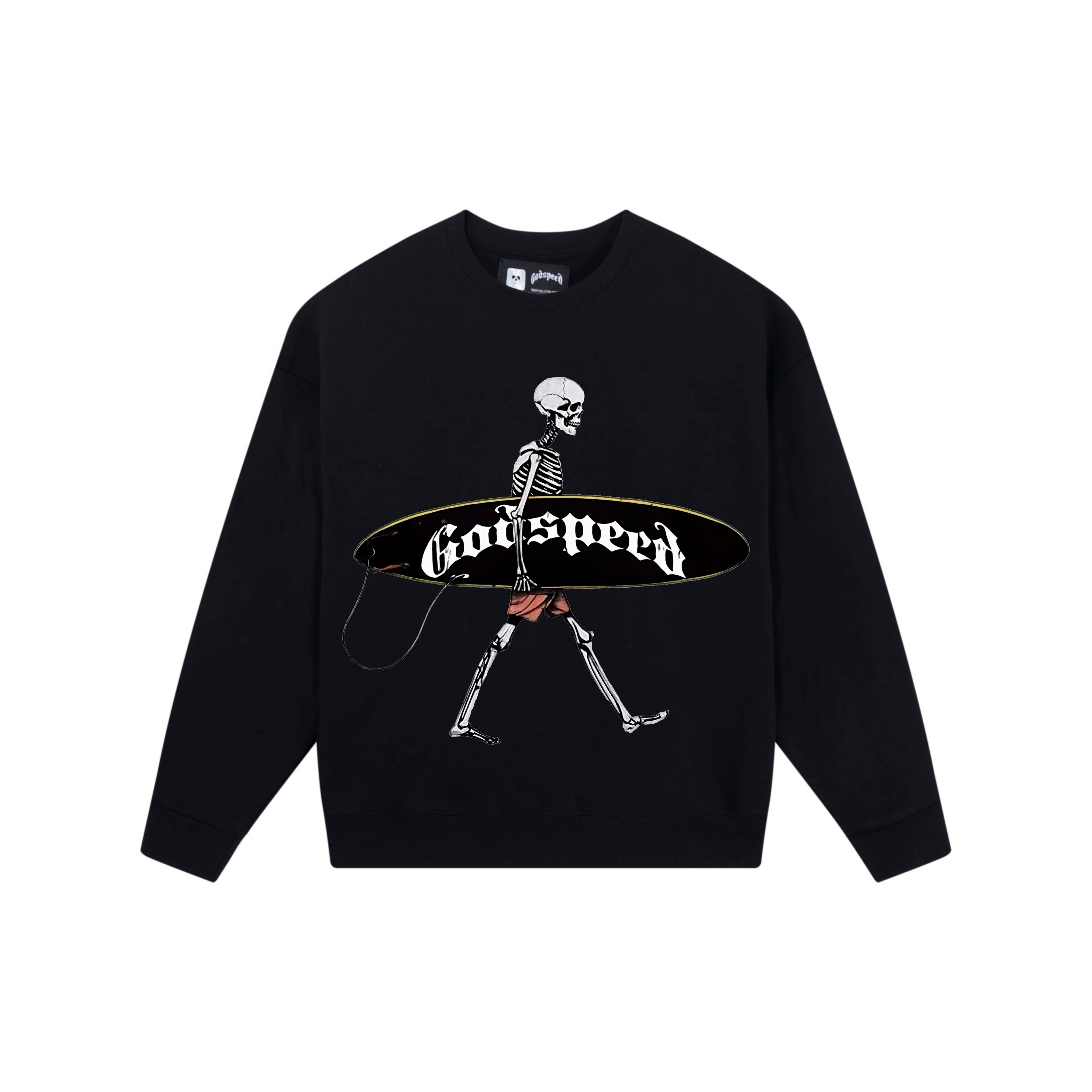 Godspeed "Surfing Skeleton" Crewneck””